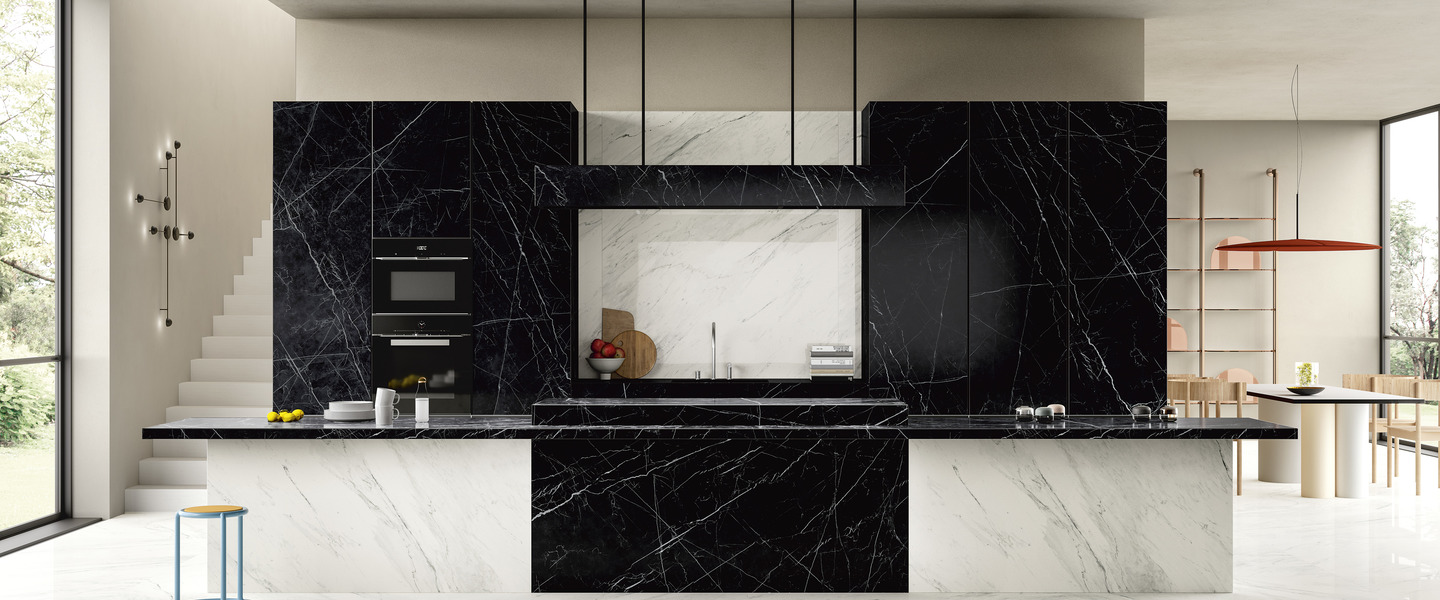 Encimeras de Cocina Efectos Mármol dark marquina