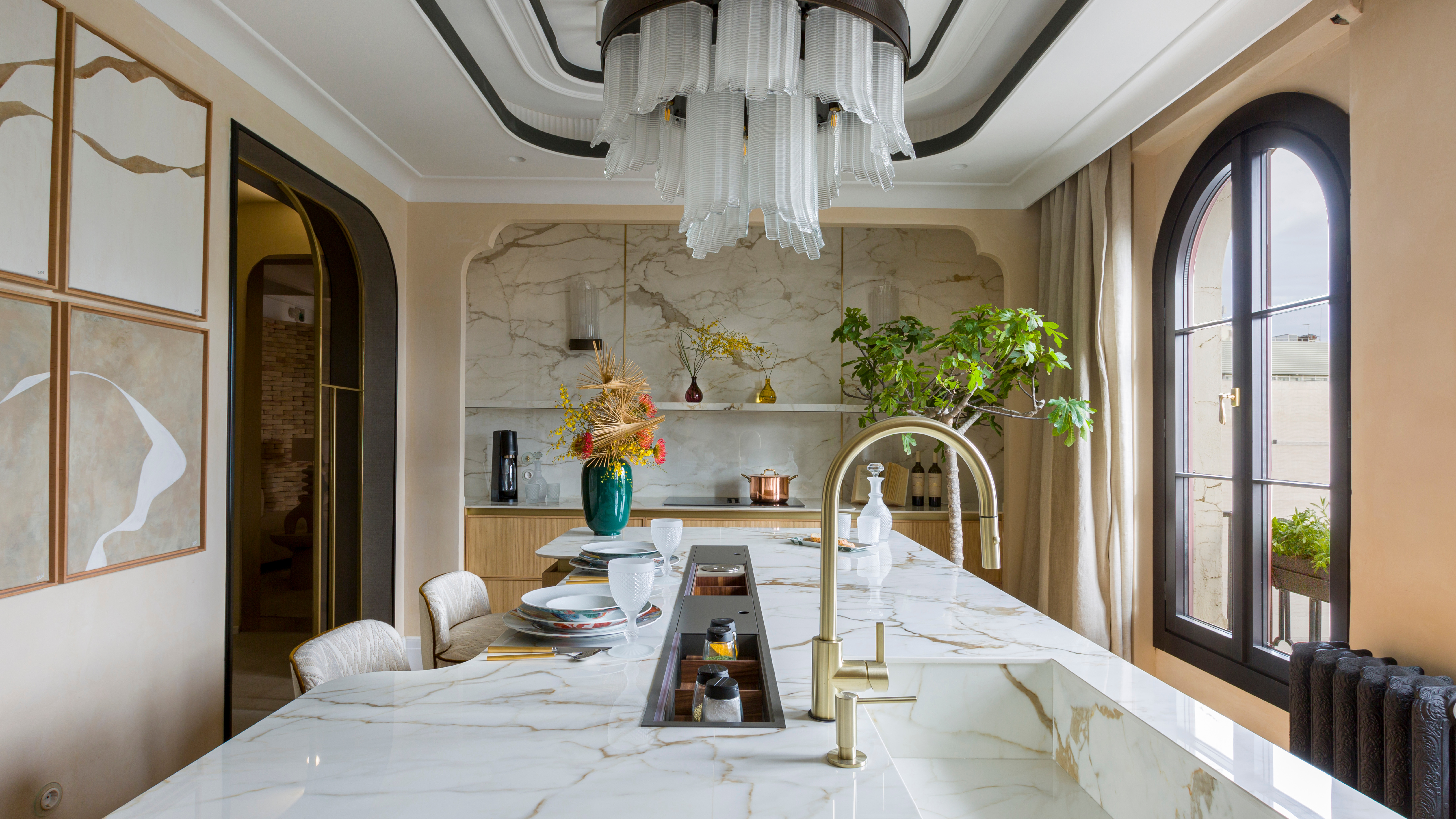 Tendencias 2022 para cocina y sala de estar de Casa Decor Madrid y SapienStone 